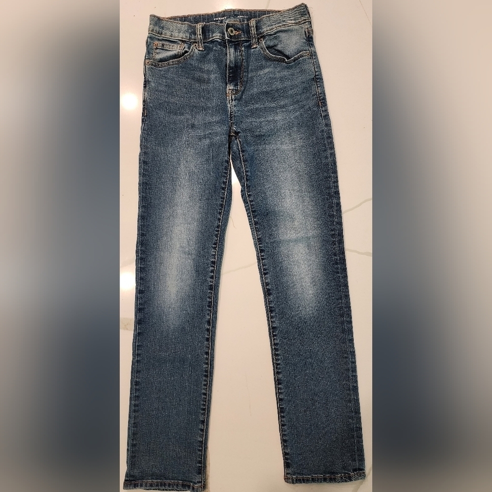 Old Navy Kids Karate Mid Rise Stretch Denim Blue Jeans Regular Unisex Size 14